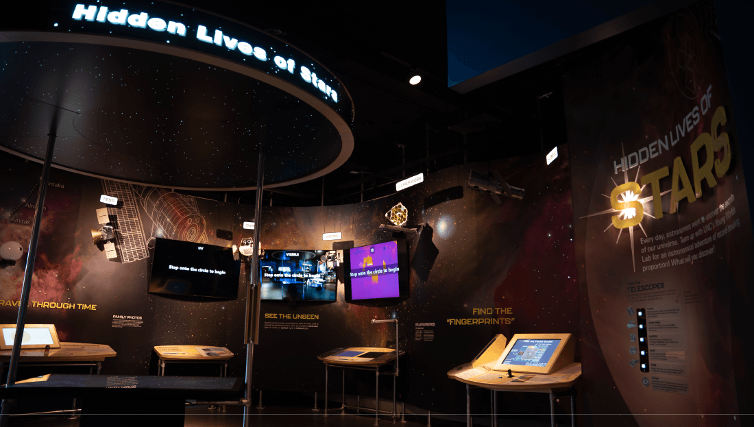 Overview photograph of the Hidden Lives of Stars exhibit